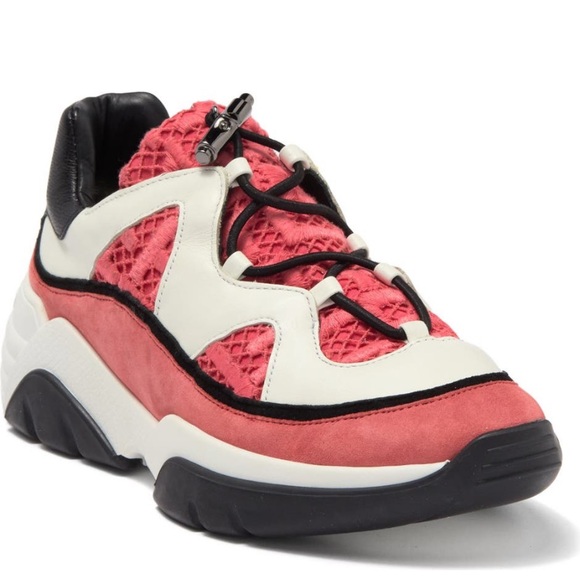 NIB Longchamp Exaggerated Platform Net Tennis Sneaker - Picture 3 of 11